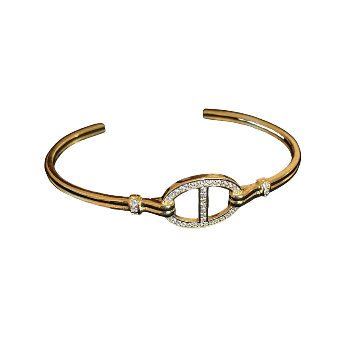 Fashion Solid Color Copper Zircon Bangle In Bulk