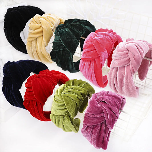 Fashion Solid Color Flannel Hair Band 1 Piece