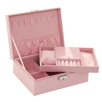 Fashion Solid Color Flannel Jewelry Boxes