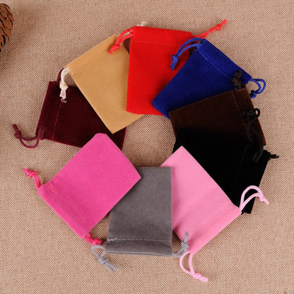 Fashion Solid Color Flannel Jewelry Packaging Bags 1 Piece