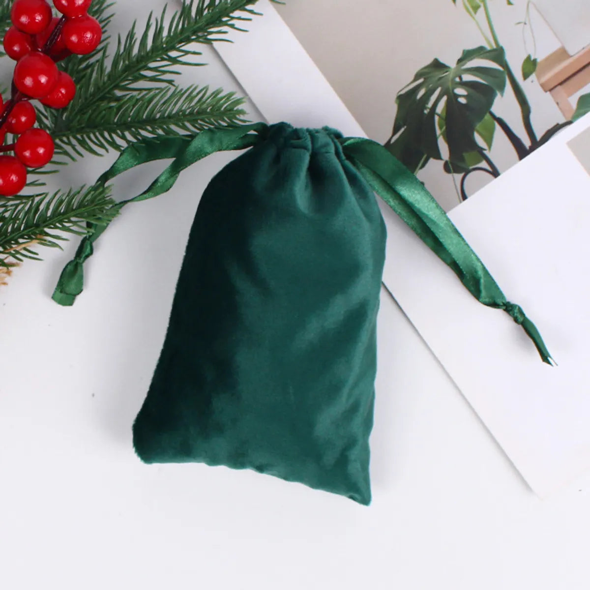 Fashion Solid Color Flannel Jewelry Packaging Bags