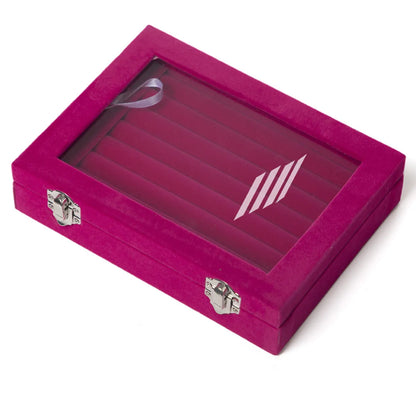 Fashion Solid Color Flannel Jewelry Boxes