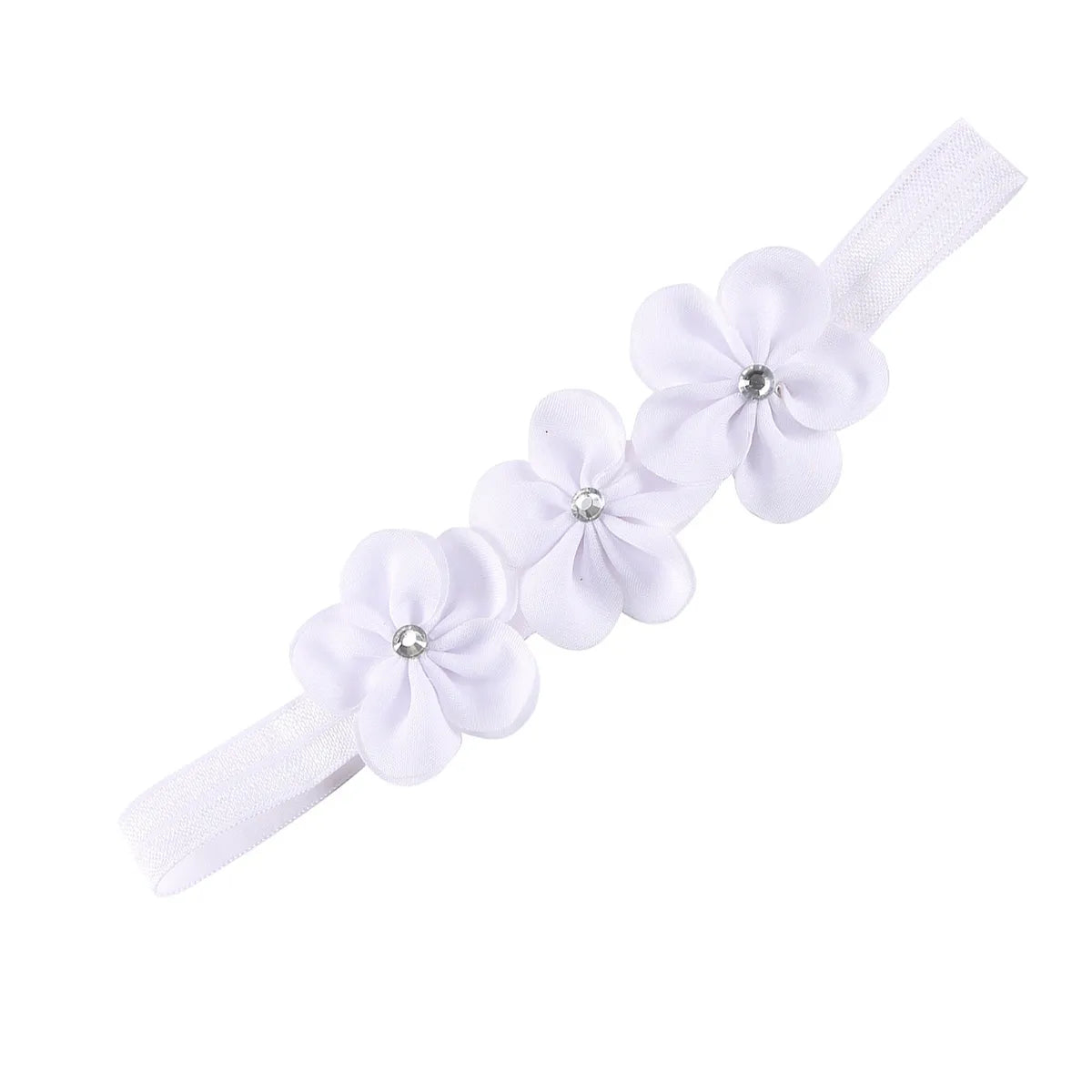 Fashion Solid Color Flower Cloth Pearl Lace Hair Band 1 Piece