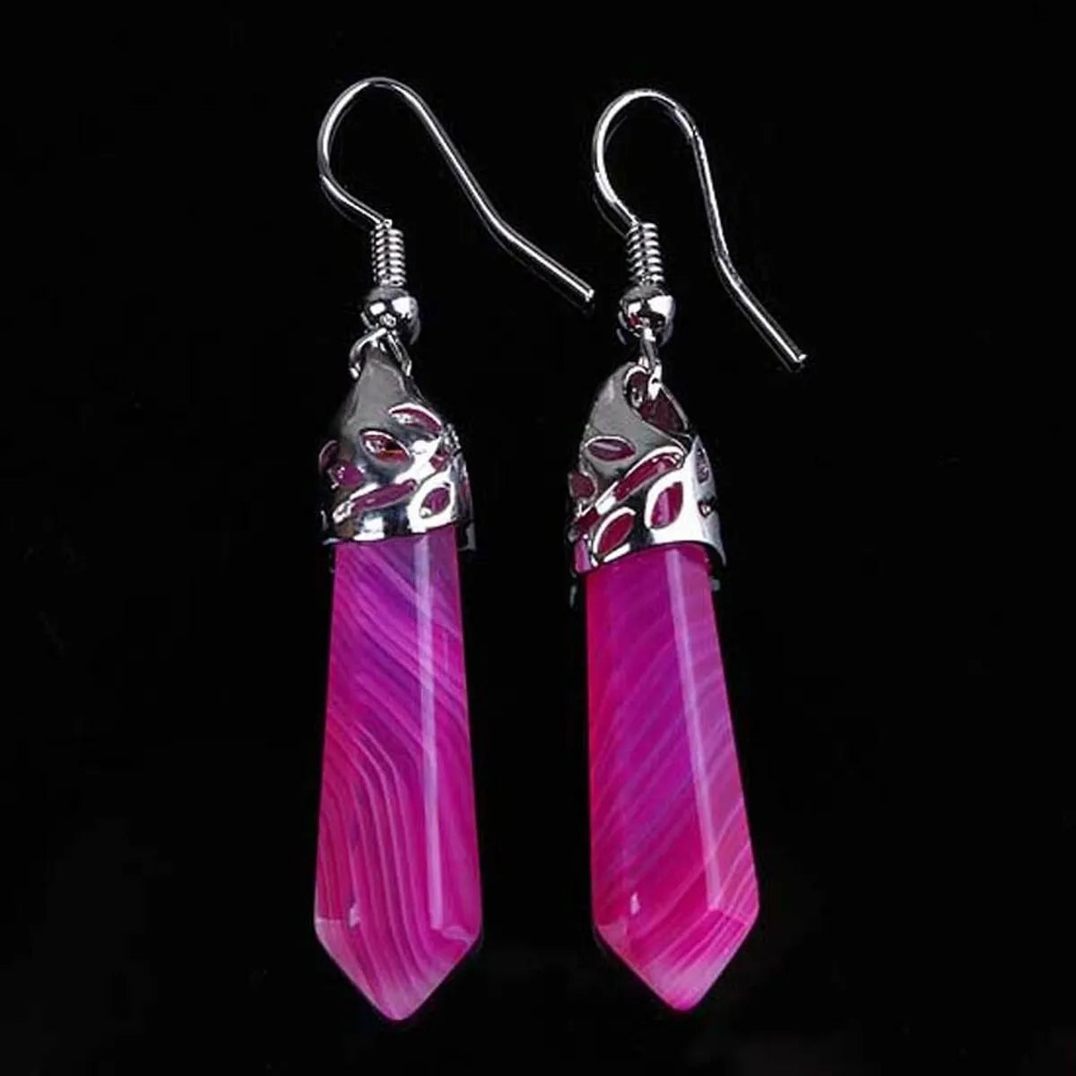 Fashion Solid Color Gem Earrings 1 Pair