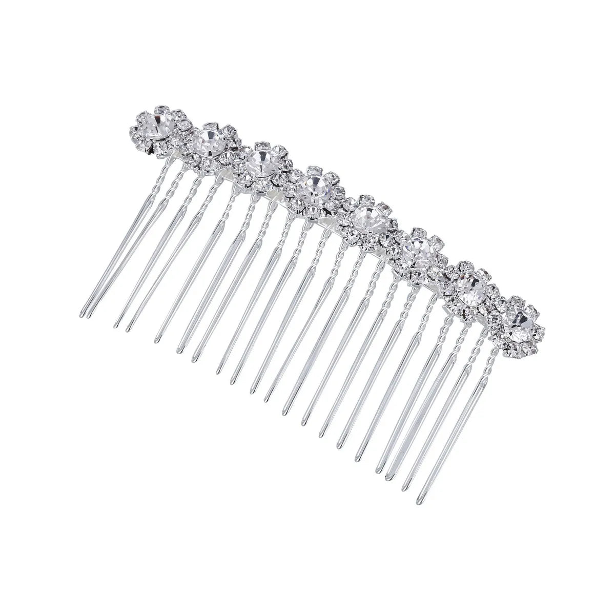 Women'S Fashion Solid Color Iron Plating Inlay Rhinestones Hair Combs