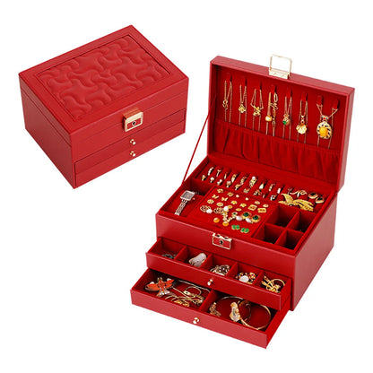 Fashion Solid Color Leather Jewelry Boxes 1 Piece