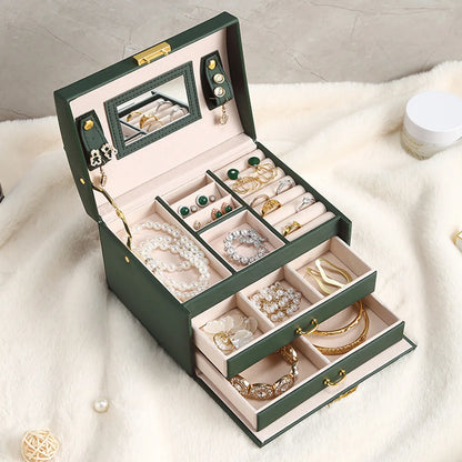 Fashion Solid Color Leather Jewelry Boxes 1 Piece