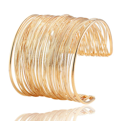 Fashion Solid Color Metal Plating Women'S Bangle 1 Piece