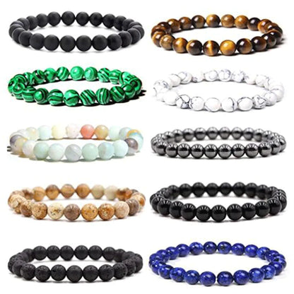 Fashion Solid Color Natural Stone Beaded Bracelets