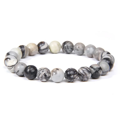 Fashion Solid Color Natural Stone Beaded Bracelets