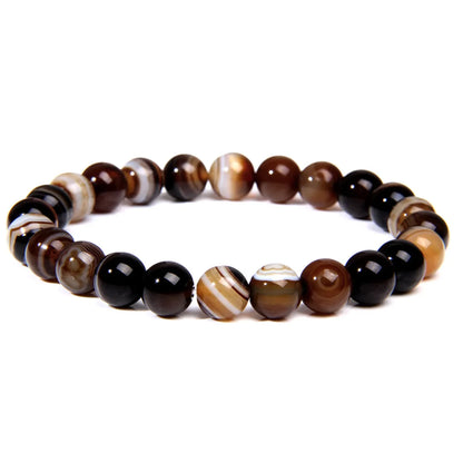 Fashion Solid Color Natural Stone Beaded Bracelets