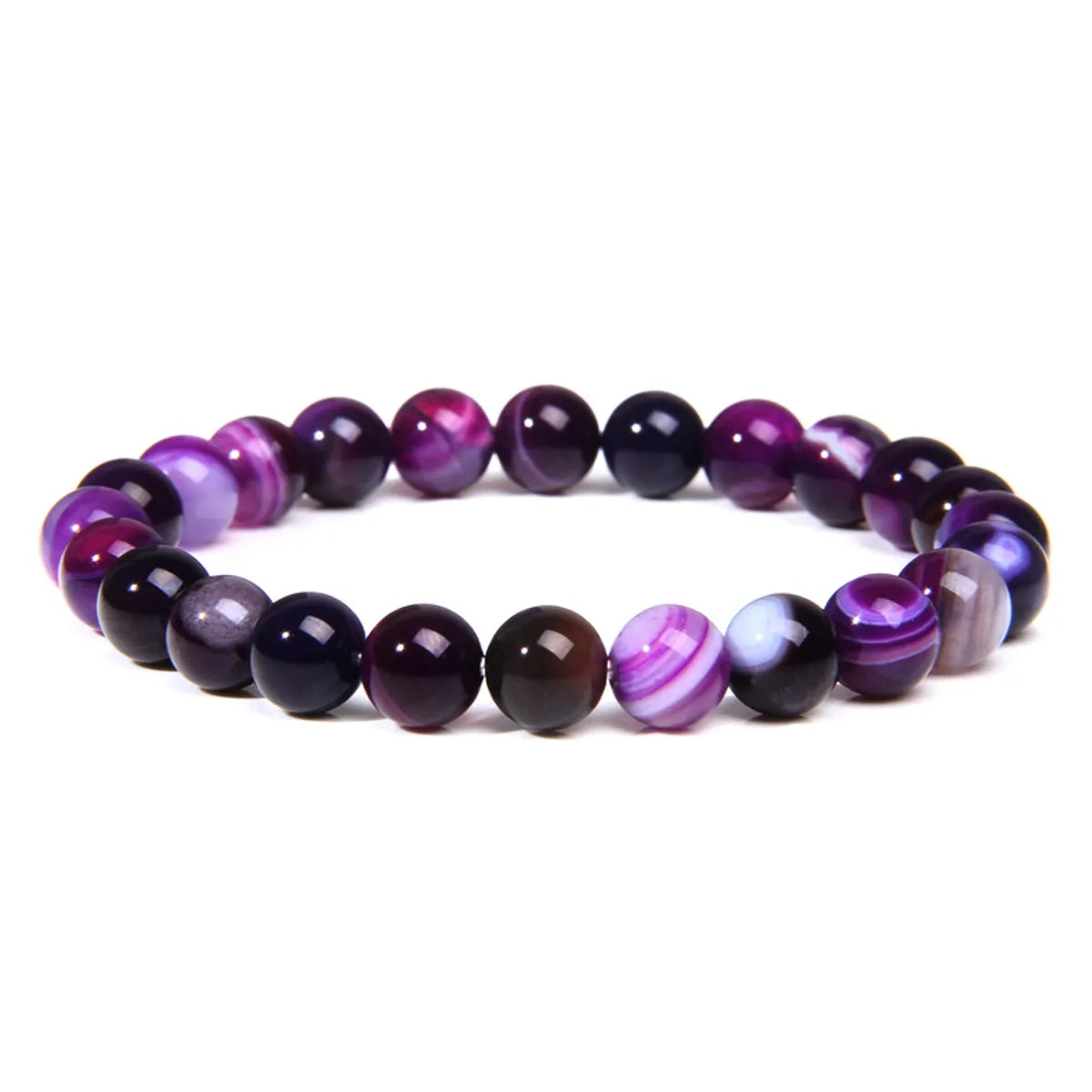 Fashion Solid Color Natural Stone Beaded Bracelets