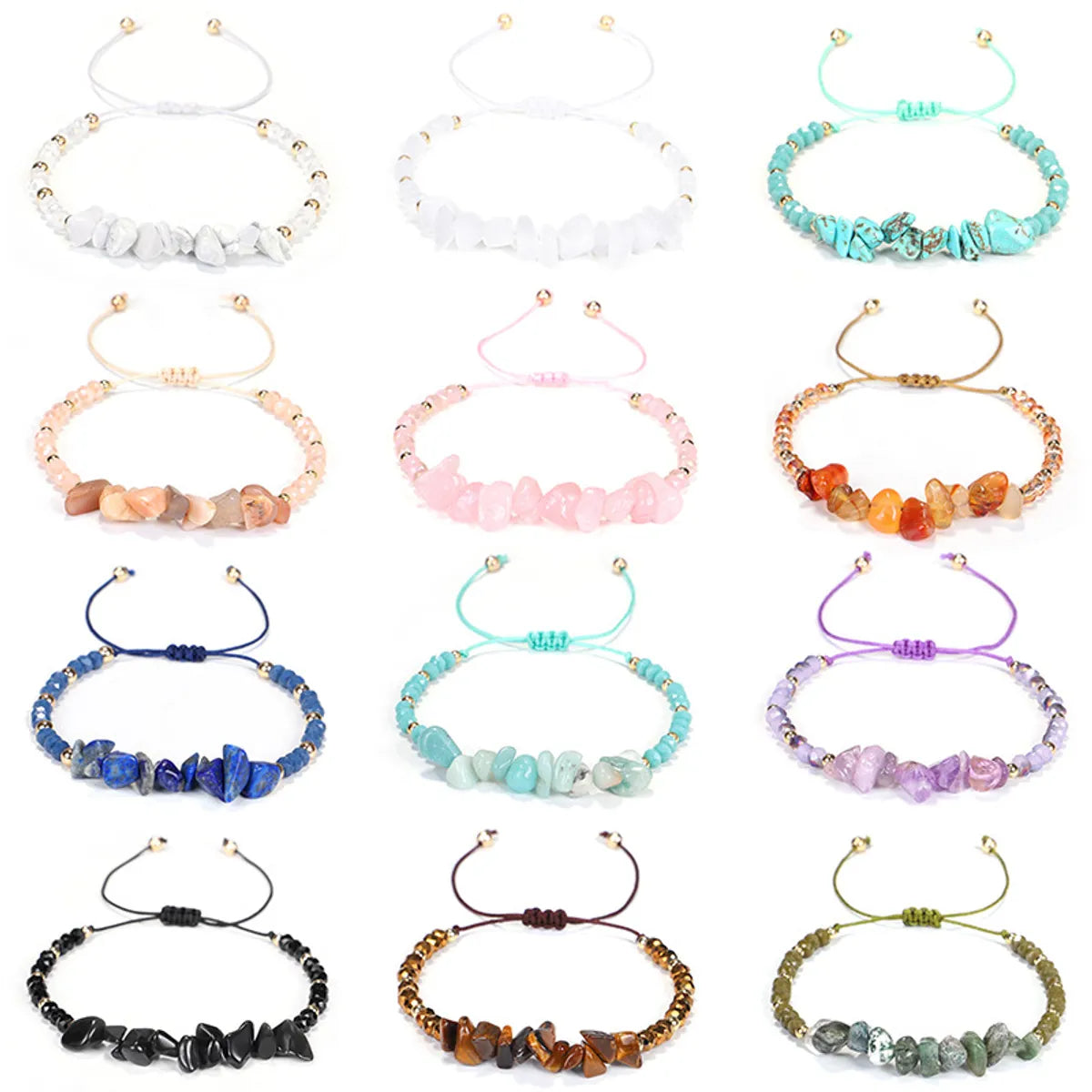 Fashion Solid Color Natural Stone Beaded Bracelets