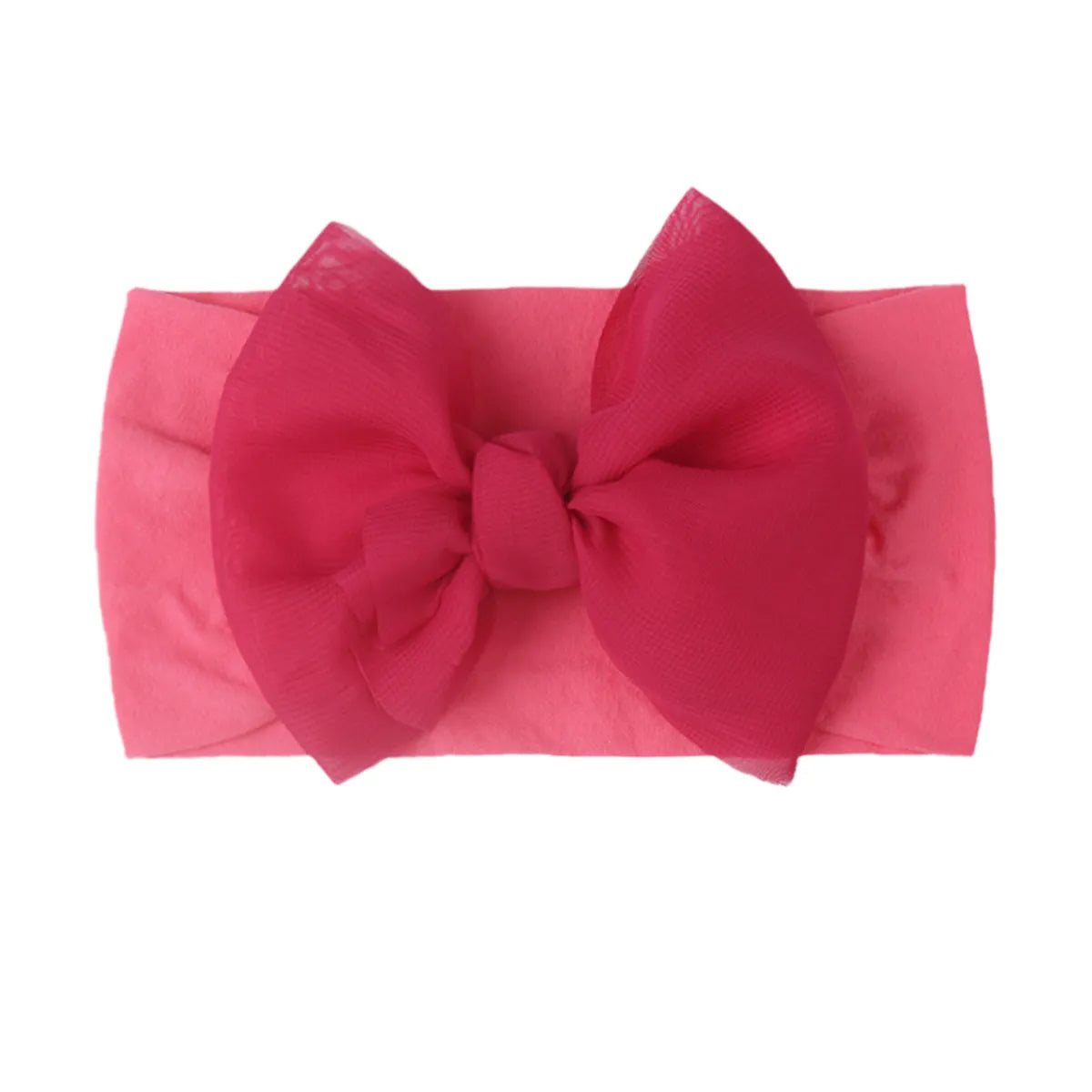 Fashion Solid Color Nylon Bow Knot Hair Band