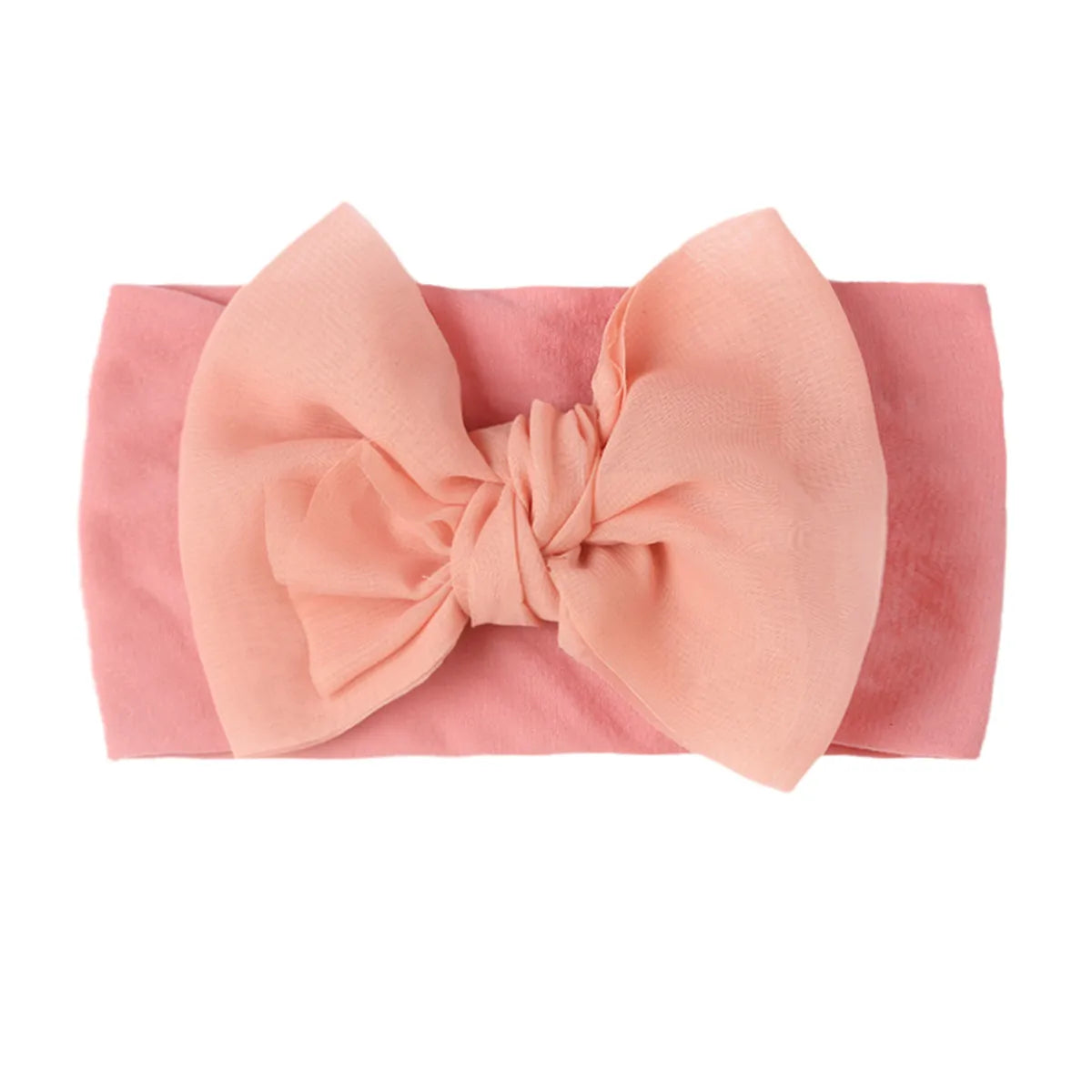 Fashion Solid Color Nylon Bow Knot Hair Band