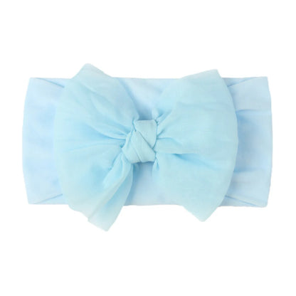 Fashion Solid Color Nylon Bow Knot Hair Band