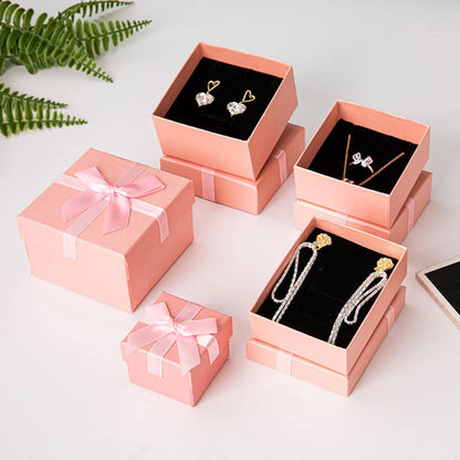 Fashion Solid Color Paper Jewelry Boxes 1 Piece