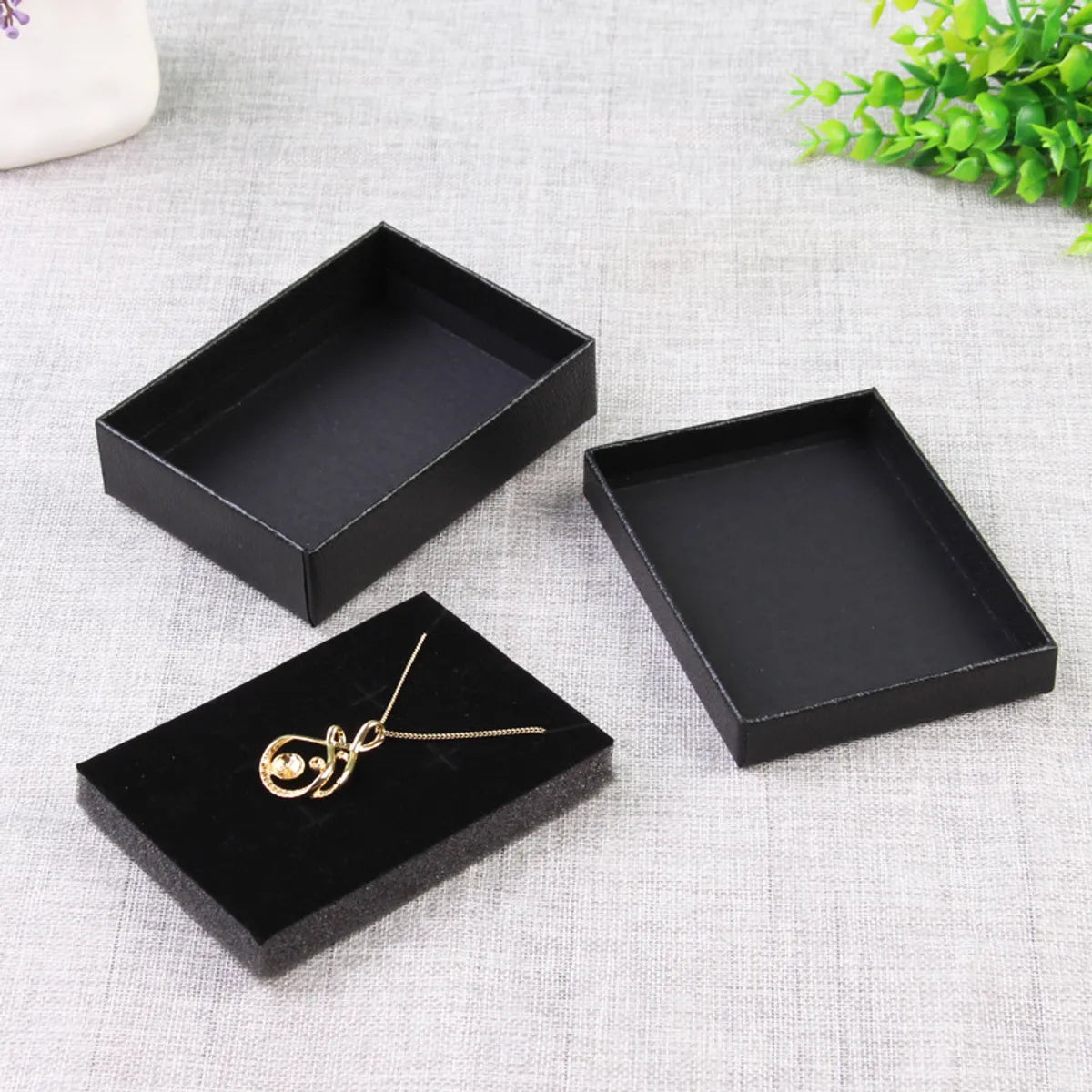 Fashion Solid Color Paper Jewelry Boxes 1 Piece