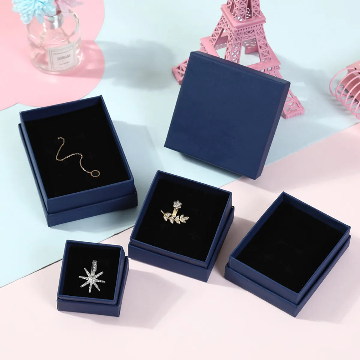 Fashion Solid Color Paper Jewelry Boxes 1 Piece