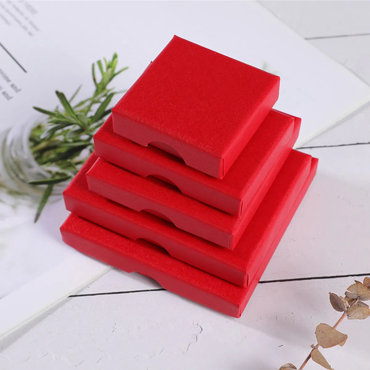 Fashion Solid Color Paper Jewelry Boxes