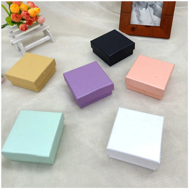 Fashion Solid Color Paper Jewelry Boxes