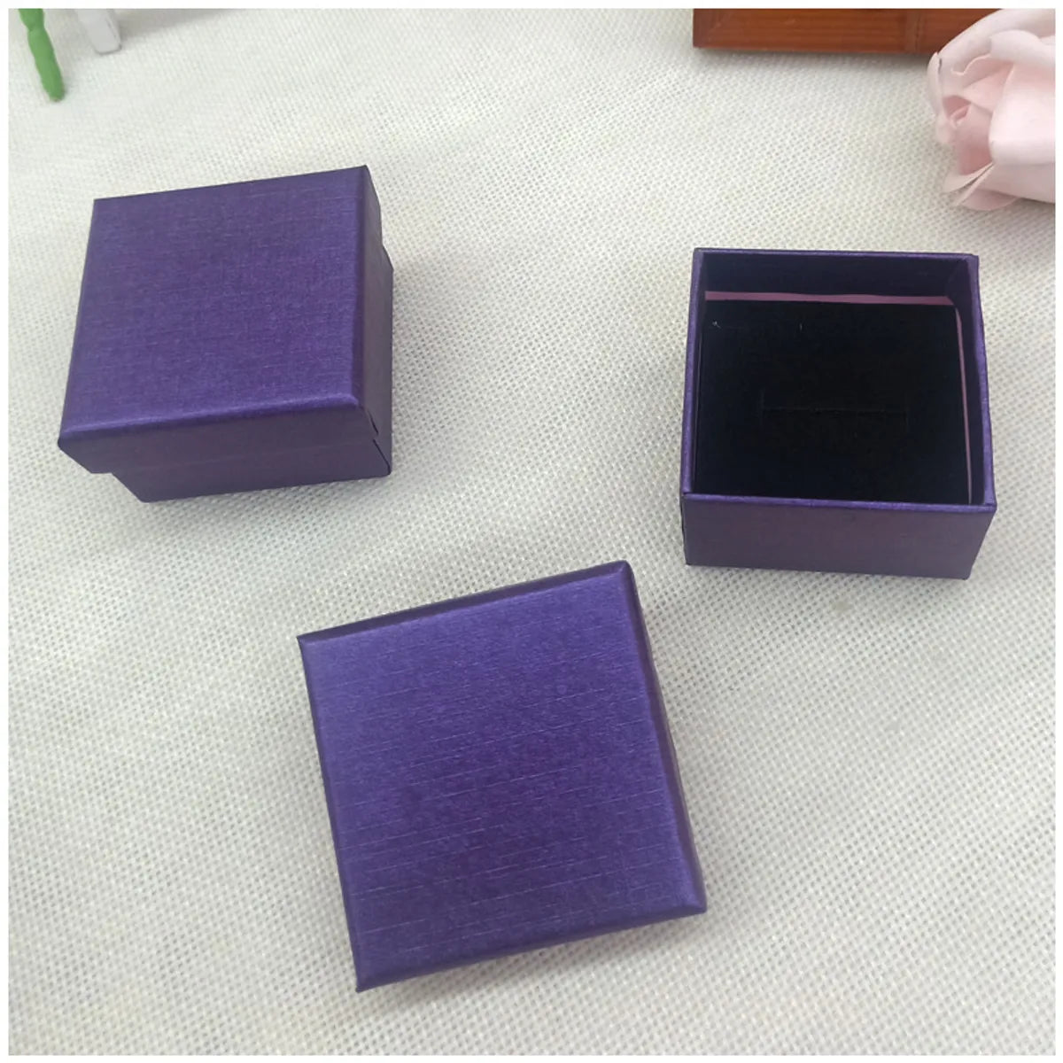 Fashion Solid Color Paper Jewelry Boxes