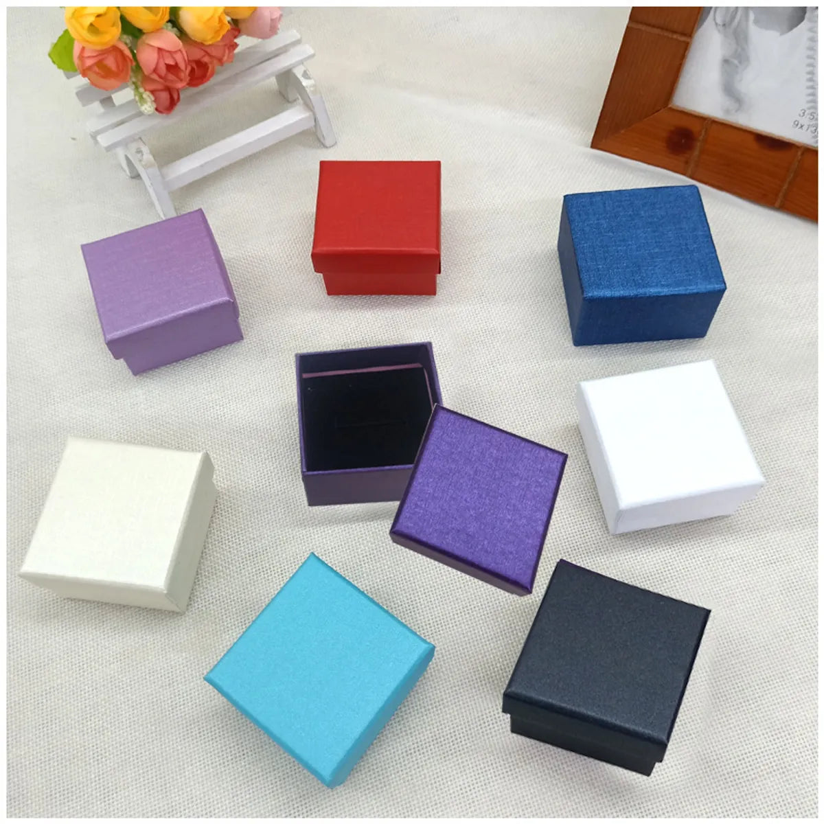 Fashion Solid Color Paper Jewelry Boxes