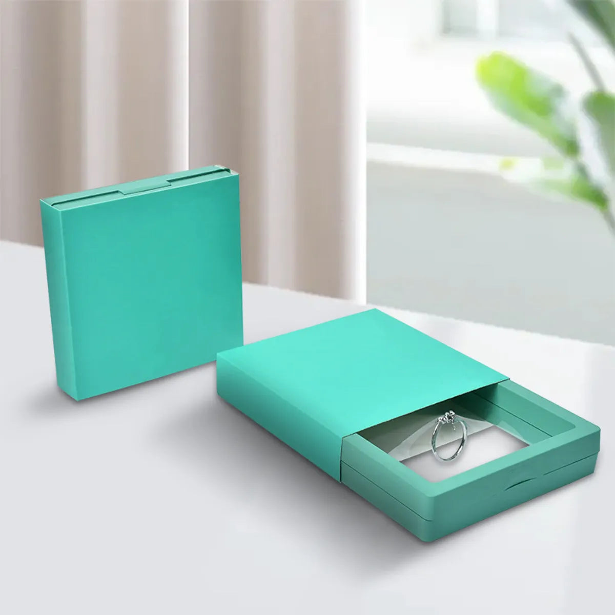 Fashion Solid Color Plastic Paper Jewelry Boxes