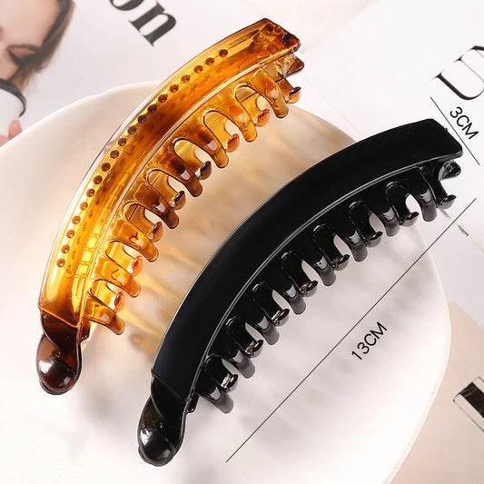 Fashion Solid Color Plastic Resin Hair Claws 1 Piece