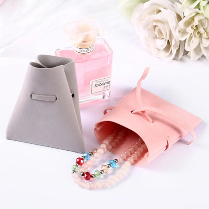 Fashion Solid Color Pu Jewelry Packaging Bags