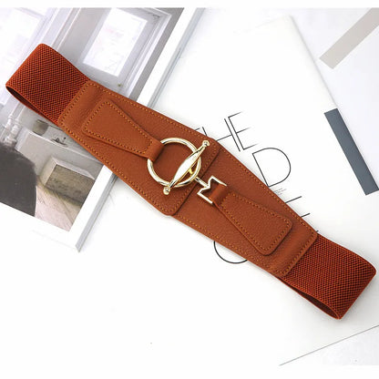 Fashion Solid Color Pu Leather Alloy Women'S Leather Belts