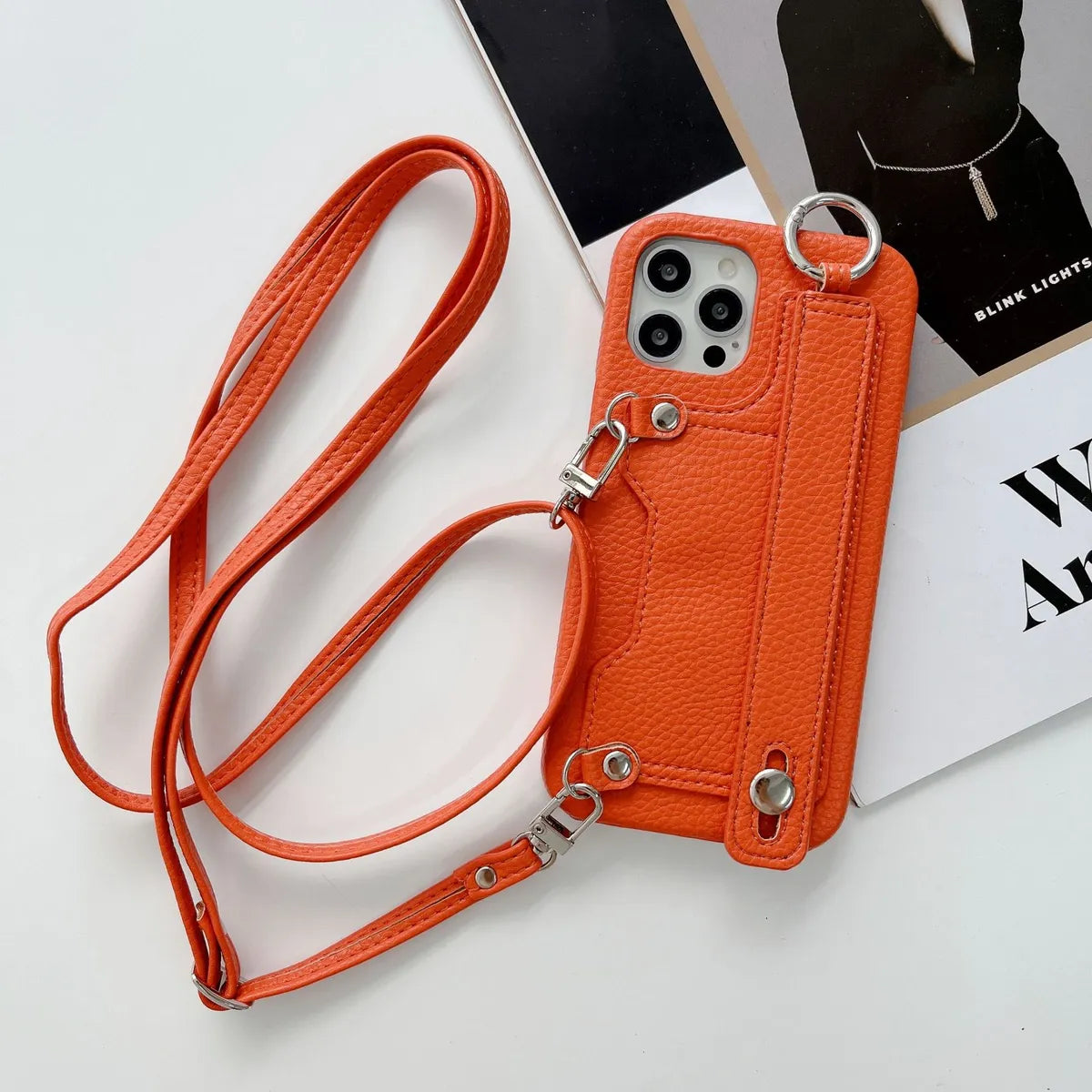 Fashion Solid Color Pu Leather   Phone Cases