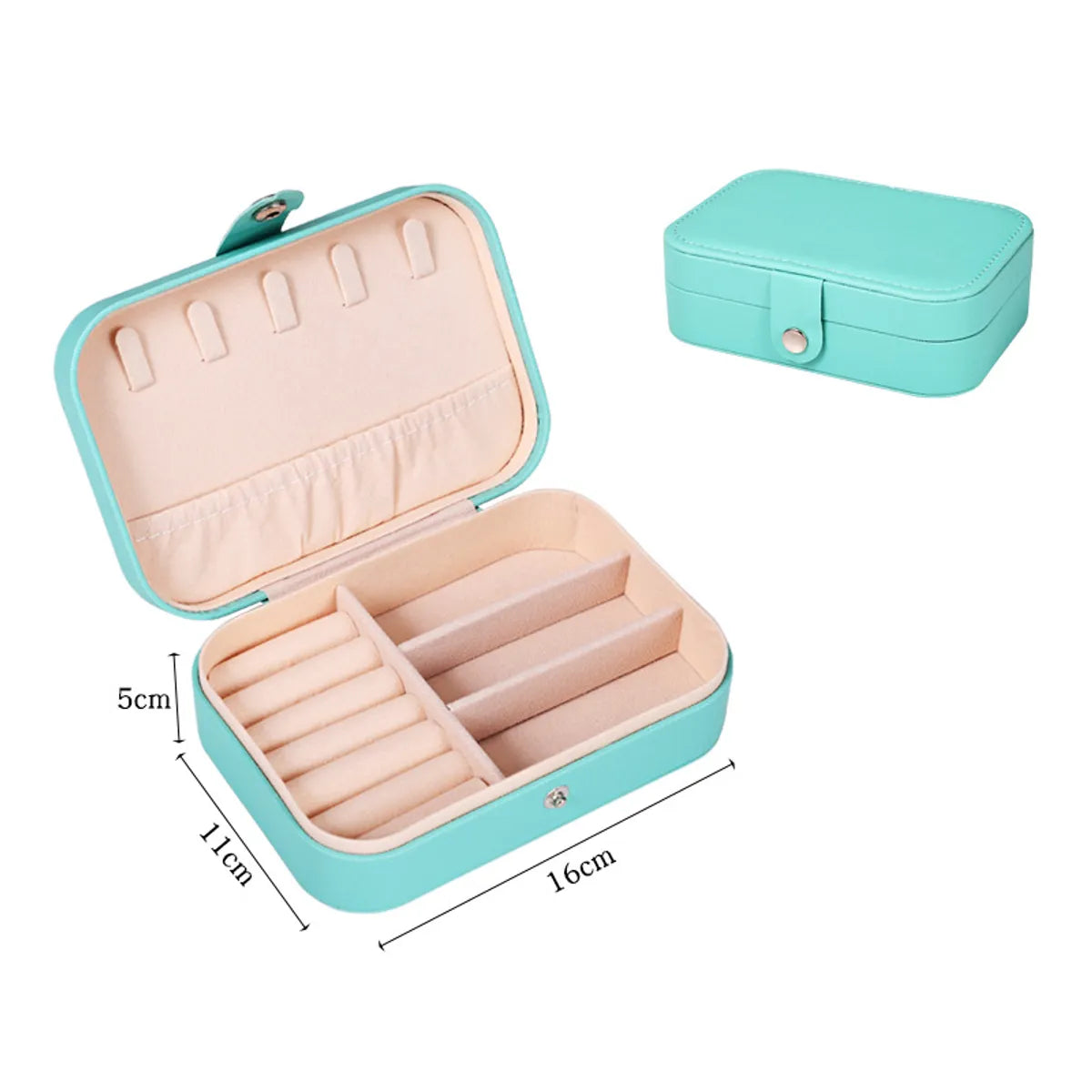 Fashion Solid Color Pu Leather Jewelry Boxes 1 Piece