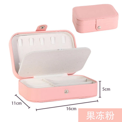 Fashion Solid Color Pu Leather Jewelry Boxes 1 Piece