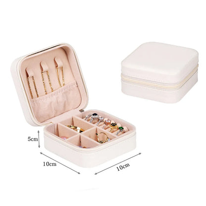 Fashion Solid Color Pu Leather Jewelry Boxes