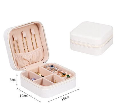 Fashion Solid Color Pu Leather Jewelry Boxes