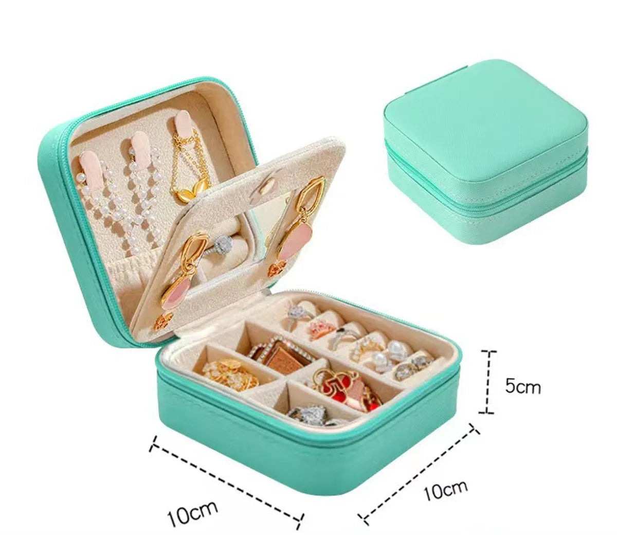 Fashion Solid Color Pu Leather Jewelry Boxes