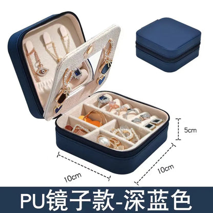 Fashion Solid Color Pu Leather Jewelry Boxes