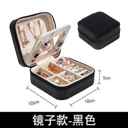 Fashion Solid Color Pu Leather Jewelry Boxes