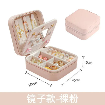 Fashion Solid Color Pu Leather Jewelry Boxes