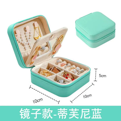 Fashion Solid Color Pu Leather Jewelry Boxes