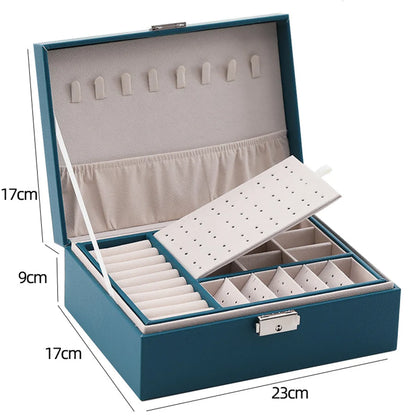 Fashion Solid Color Pu Leather Jewelry Boxes