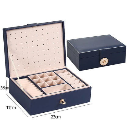 Fashion Solid Color Pu Leather Jewelry Boxes