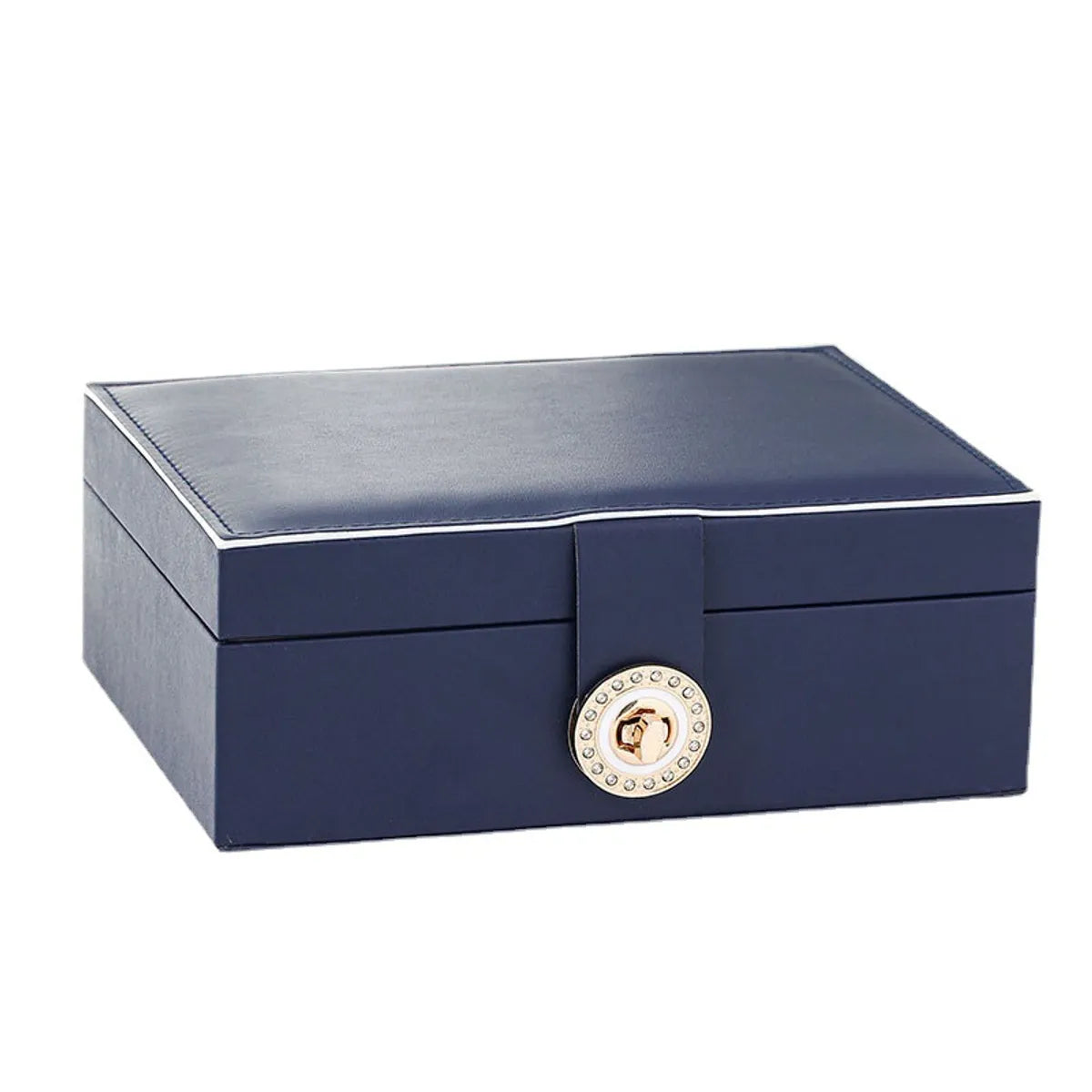 Fashion Solid Color Pu Leather Jewelry Boxes