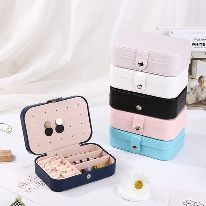 Fashion Solid Color Pu Leather Jewelry Boxes