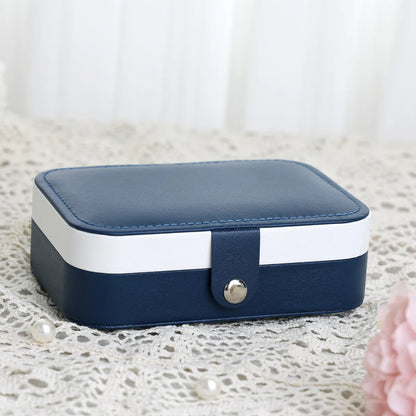 Fashion Solid Color Pu Leather Jewelry Boxes