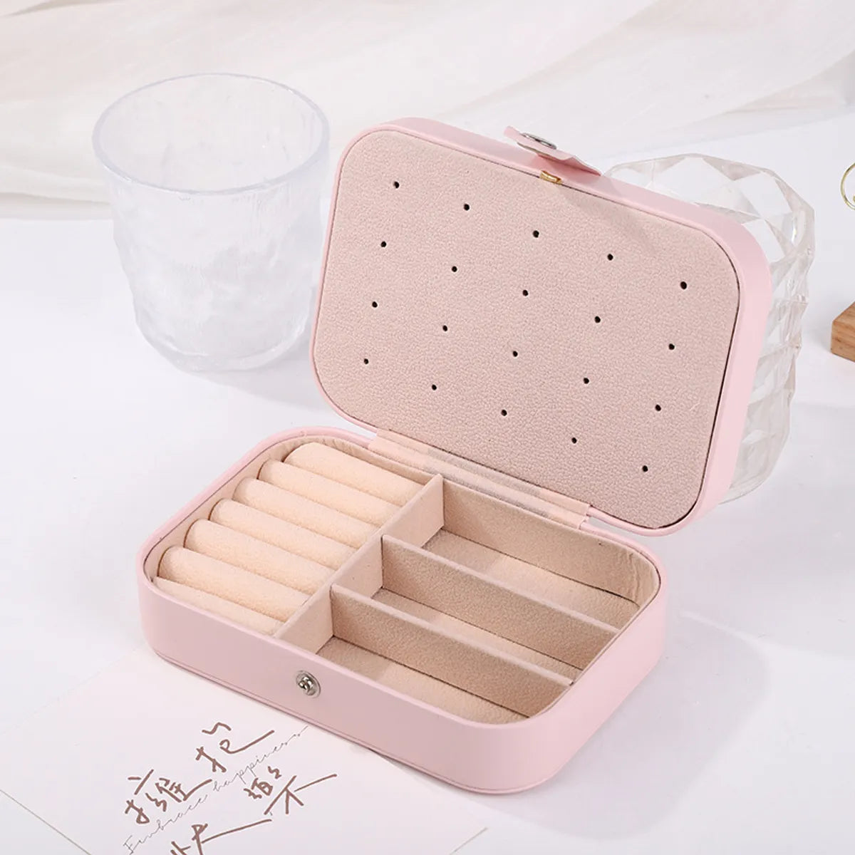 Fashion Solid Color Pu Leather Jewelry Boxes