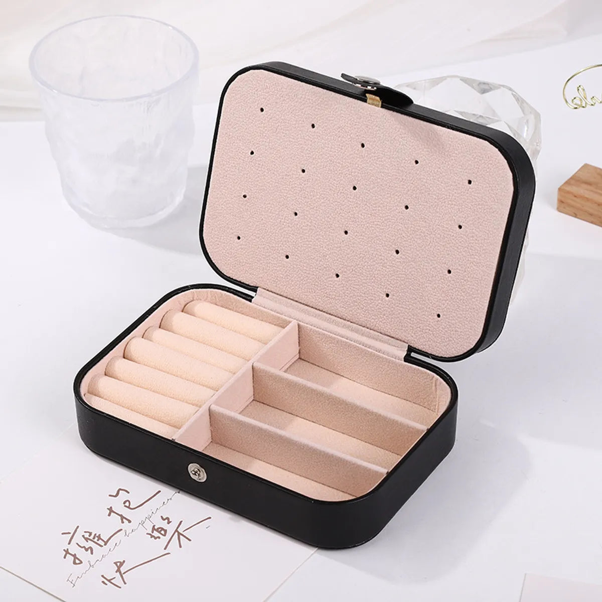 Fashion Solid Color Pu Leather Jewelry Boxes