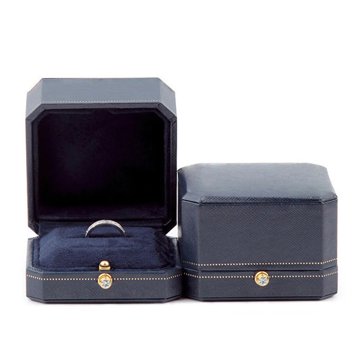 Fashion Solid Color Pu Leather Jewelry Boxes