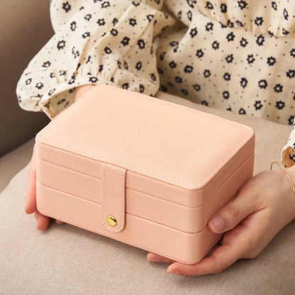 Fashion Solid Color Pu Leather Jewelry Boxes